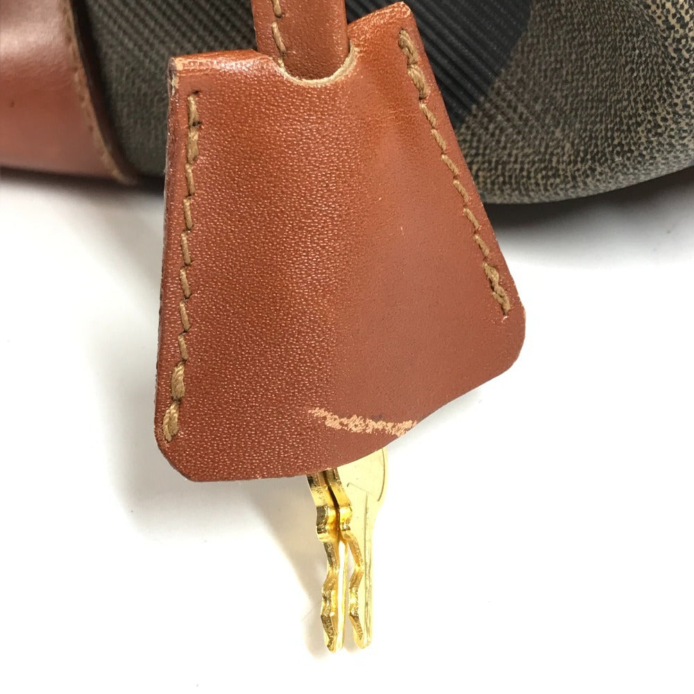 FENDI ヴィンテージ ペカン カバン 旅行バッグ トラベルバッグ ボストンバッグ PVC/レザー ユニセックス カーキ