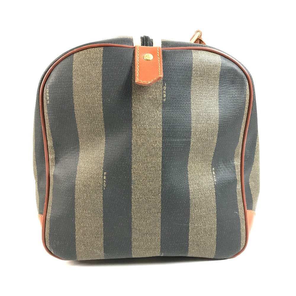 FENDI ヴィンテージ ペカン カバン 旅行バッグ トラベルバッグ ボストンバッグ PVC/レザー ユニセックス カーキ