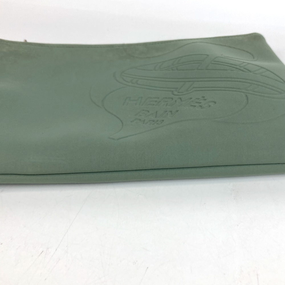 HERMES Trousse de Toilette Neobain MM Neobain MM Thalassa Clutch Bag Makeup Pouch Multi-Pouch Pouch Polyamide Unisex Khaki-like