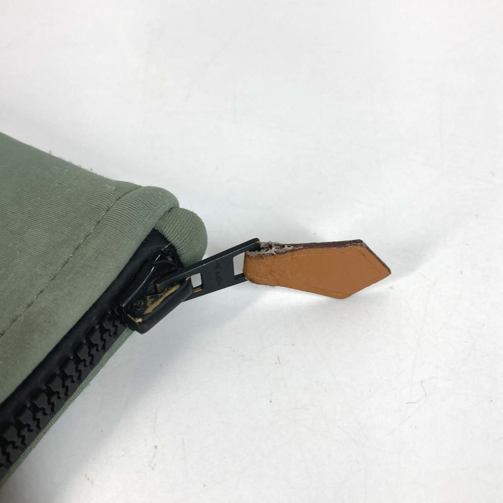 HERMES Trousse de Toilette Neobain MM Neobain MM Thalassa Clutch Bag Makeup Pouch Multi-Pouch Pouch Polyamide Unisex Khaki-like