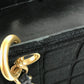 CHANEL CC ココマーク ロゴ チョコバー トートバッグ カバン Wチェーン チェーンバッグ ショルダーバッグ コットン ユニセックス ブラック