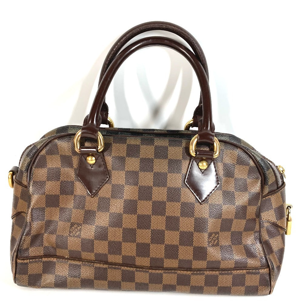 LOUIS VUITTON N60008 Damier Duomo Bag Mini Boston Bag Handbag Damier Canvas Women's Ebene Brown
