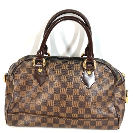 LOUIS VUITTON N60008 Damier Duomo Bag Mini Boston Bag Handbag Damier Canvas Women's Ebene Brown