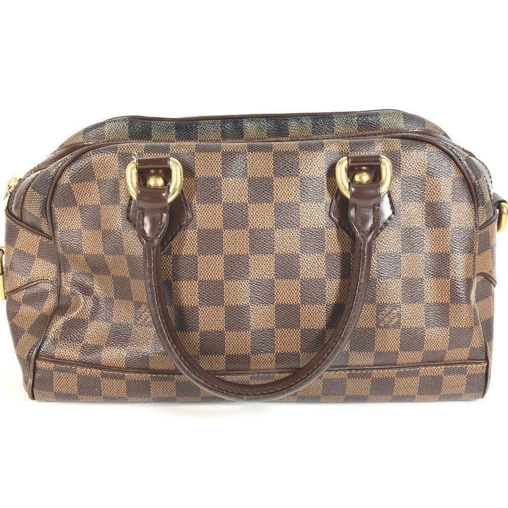 LOUIS VUITTON N60008 Damier Duomo Bag Mini Boston Bag Handbag Damier Canvas Women's Ebene Brown
