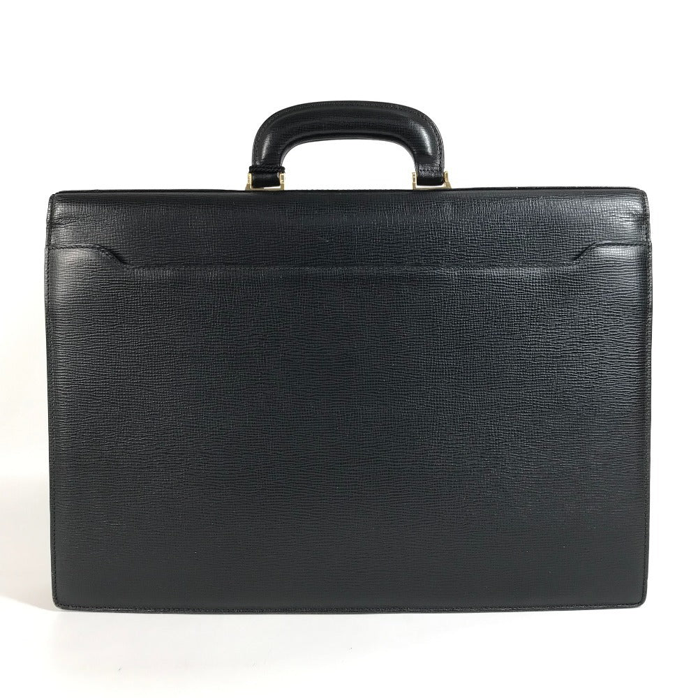 LOEWE Vintage Logo Business Bag Anagram Bag Document Bag Briefcase Handbag Leather Unisex Black