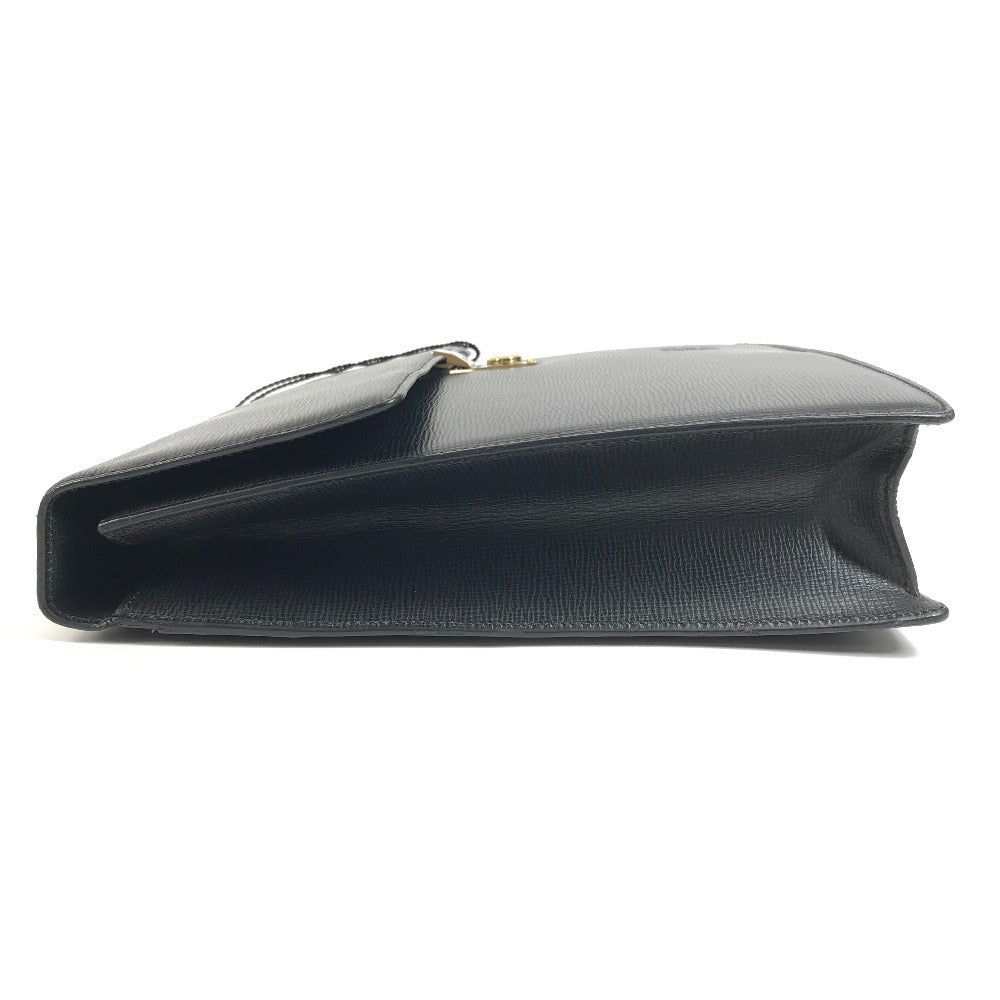 LOEWE Vintage Logo Business Bag Anagram Bag Document Bag Briefcase Handbag Leather Unisex Black