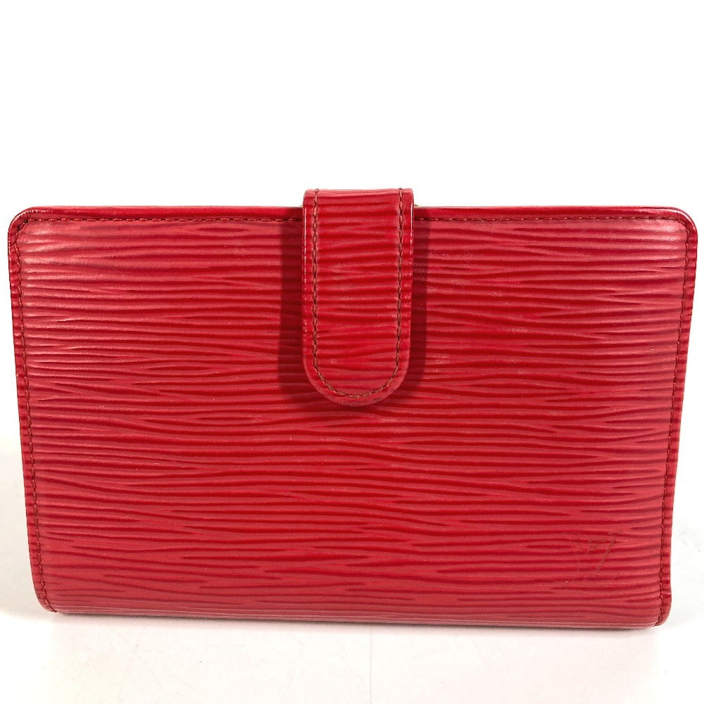 LOUIS VUITTON M6324E Epi Portemonnaie Viennois Compact Wallet, Billfold, Bifold Wallet, Epi Leather, Unisex, Rouge Red