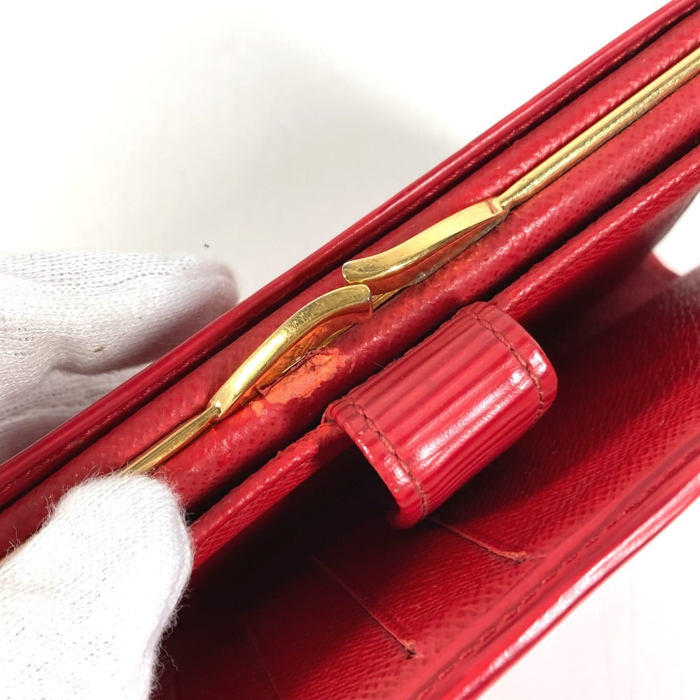 LOUIS VUITTON M6324E Epi Portemonnaie Viennois Compact Wallet, Billfold, Bifold Wallet, Epi Leather, Unisex, Rouge Red