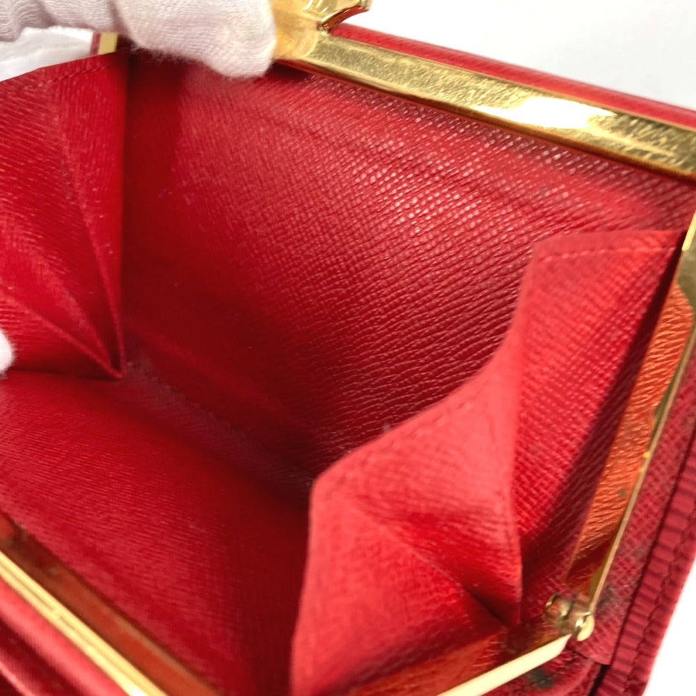 LOUIS VUITTON M6324E Epi Portemonnaie Viennois Compact Wallet, Billfold, Bifold Wallet, Epi Leather, Unisex, Rouge Red
