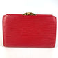 LOUIS VUITTON M6324E Epi Portemonnaie Viennois Compact Wallet, Billfold, Bifold Wallet, Epi Leather, Unisex, Rouge Red