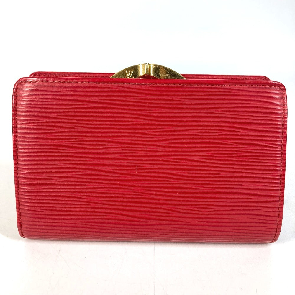 LOUIS VUITTON M6324E Epi Portemonnaie Viennois Compact Wallet, Billfold, Bifold Wallet, Epi Leather, Unisex, Rouge Red