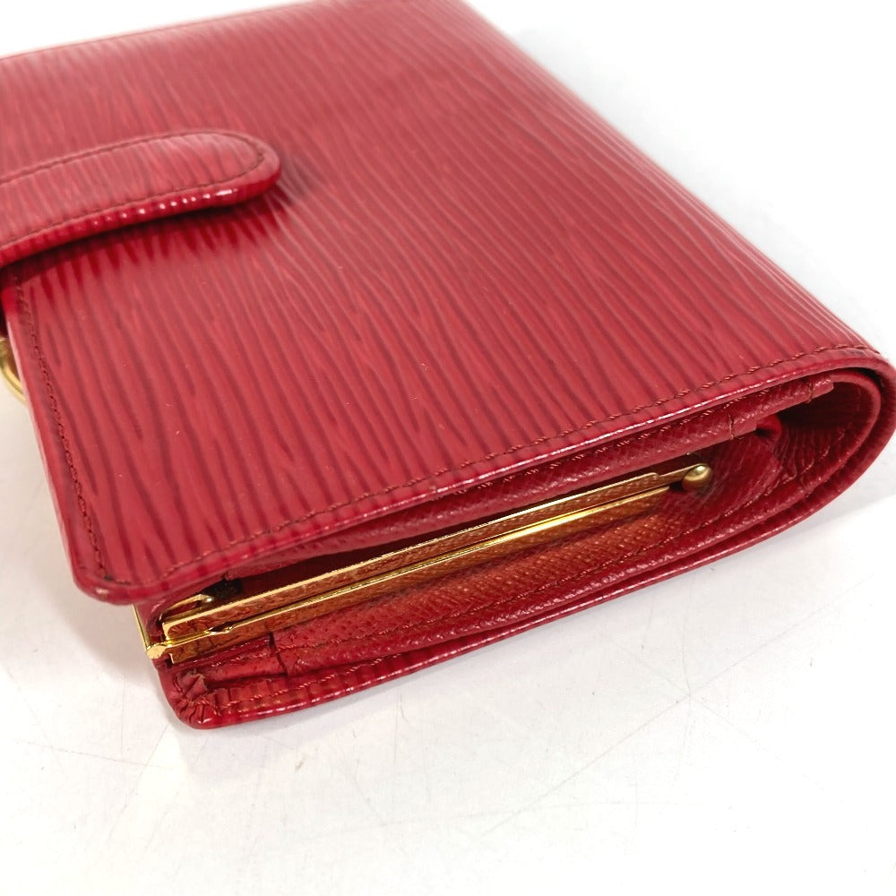 LOUIS VUITTON M6324E Epi Portemonnaie Viennois Compact Wallet, Billfold, Bifold Wallet, Epi Leather, Unisex, Rouge Red