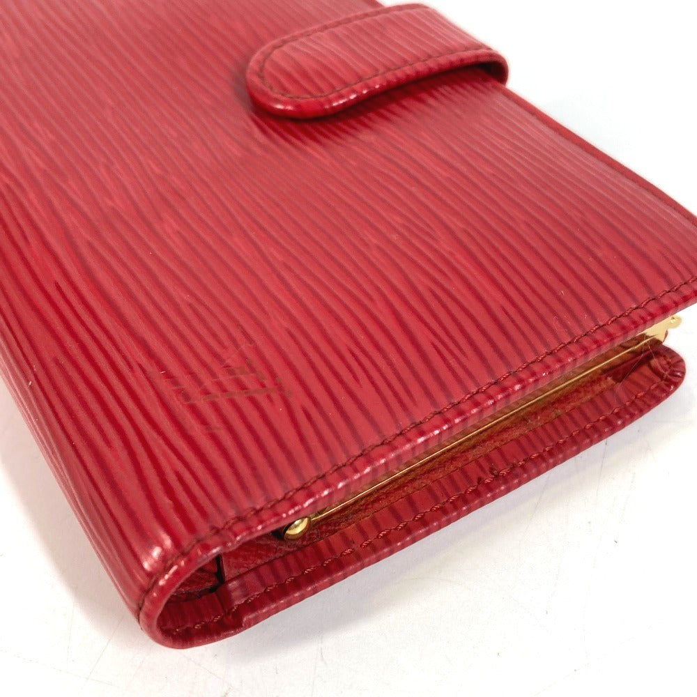 LOUIS VUITTON M6324E Epi Portemonnaie Viennois Compact Wallet, Billfold, Bifold Wallet, Epi Leather, Unisex, Rouge Red