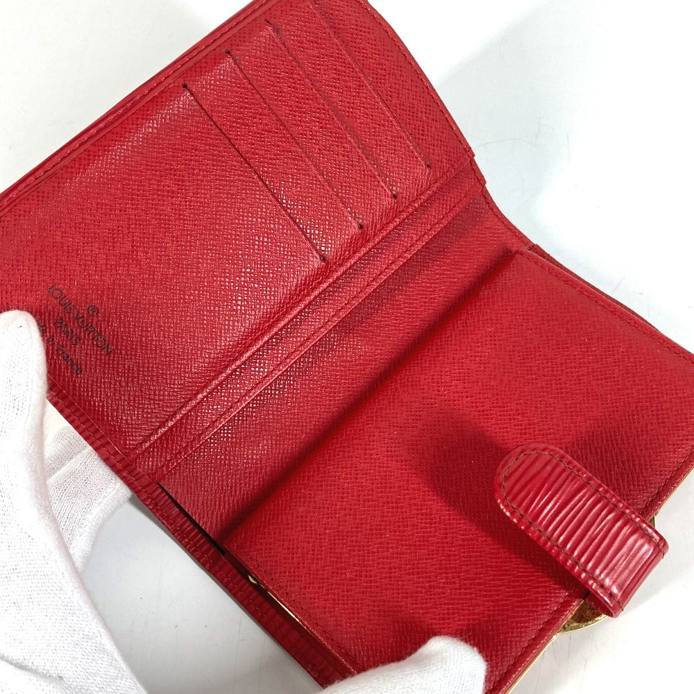 LOUIS VUITTON M6324E Epi Portemonnaie Viennois Compact Wallet, Billfold, Bifold Wallet, Epi Leather, Unisex, Rouge Red