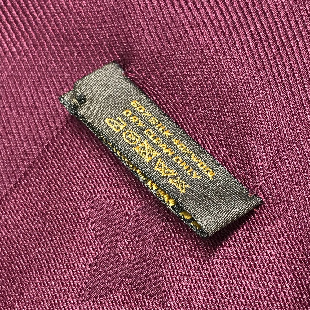 LOUIS VUITTON Fringed Monogram Shawl Large Stole Wool Unisex Purple