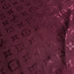 LOUIS VUITTON Fringed Monogram Shawl Large Stole Wool Unisex Purple