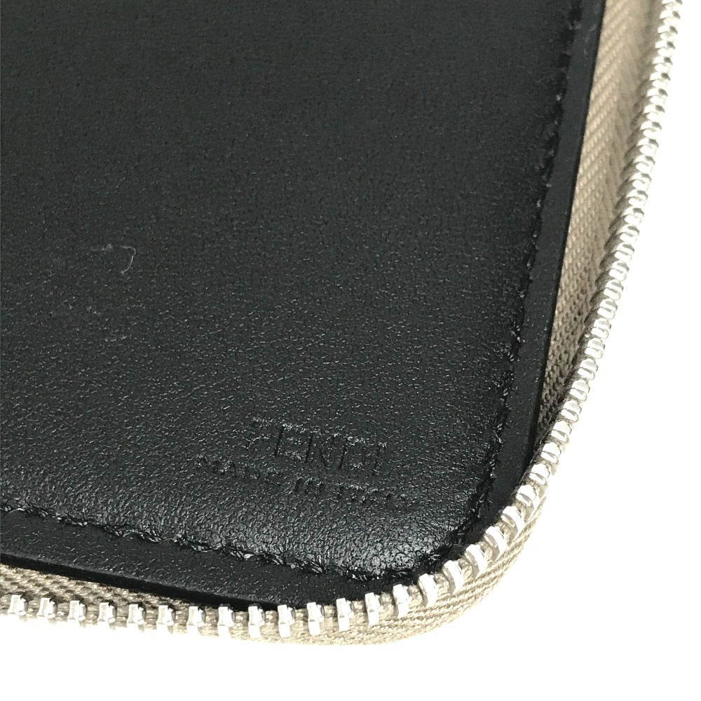 FENDI 7N0167 ロゴ PCケース パソコンケース セカンドバッグ カバン ポーチ クラッチバッグ レザー ユニセックス グレージュ系