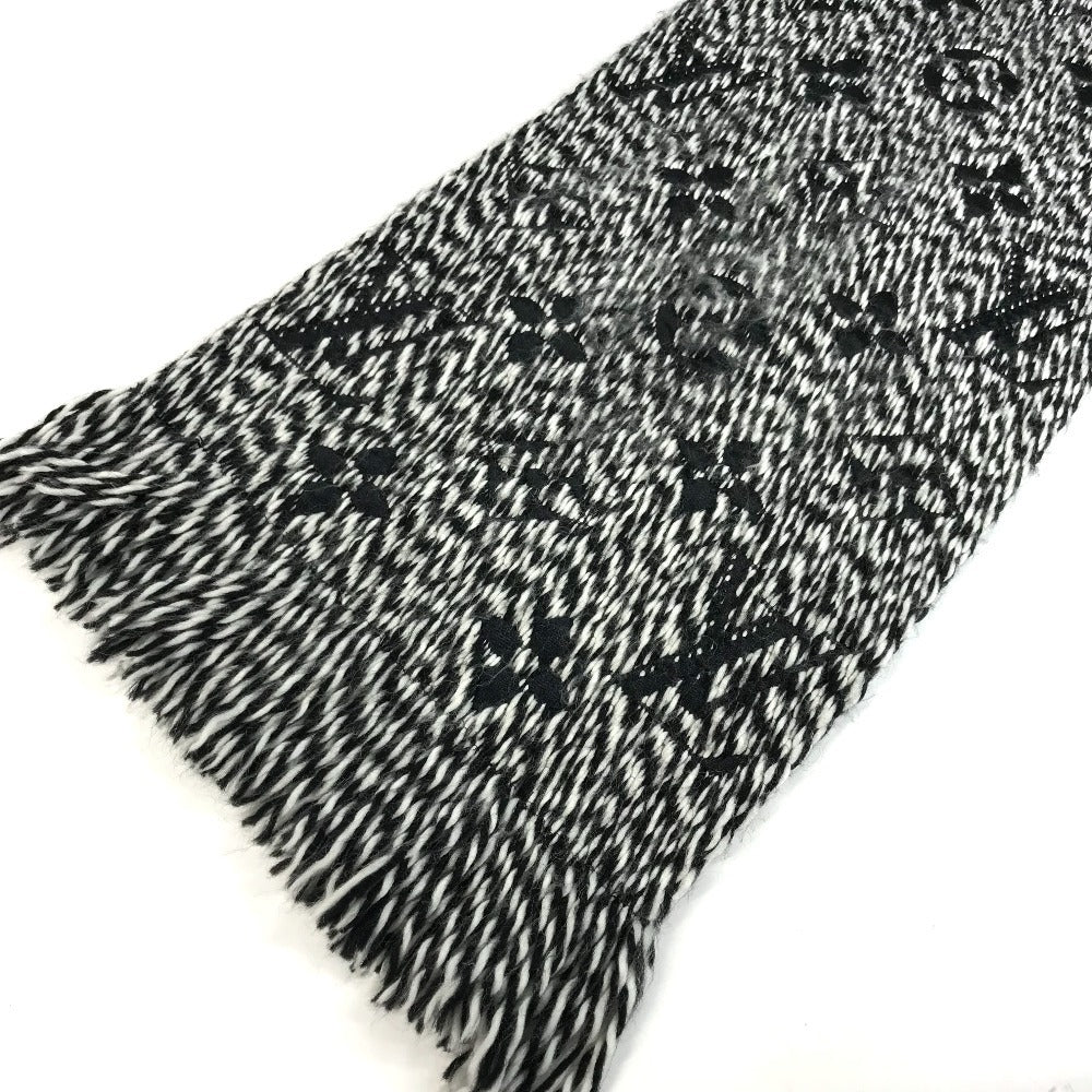 LOUIS VUITTON M70423 Fringe Echarpe Logomania Mix Scarf Accessory Muffler Wool Unisex Black