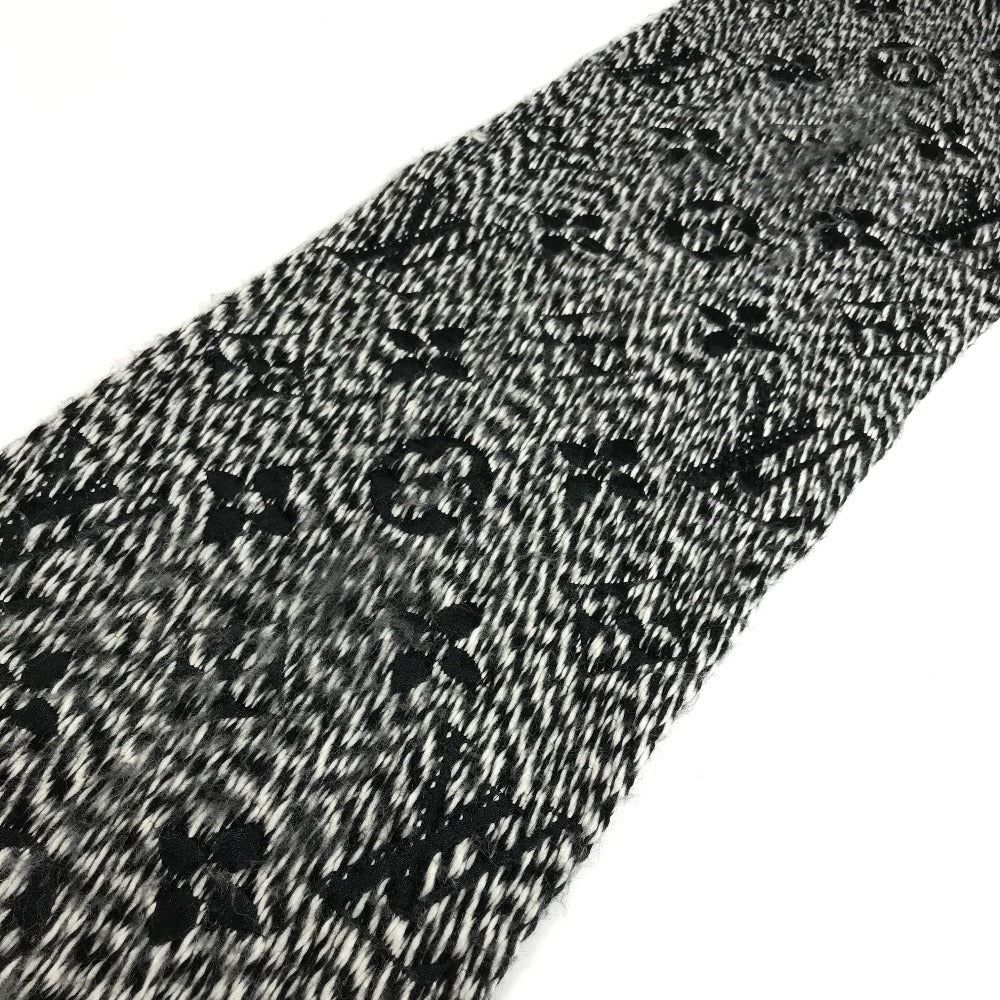 LOUIS VUITTON M70423 Fringe Echarpe Logomania Mix Scarf Accessory Muffler Wool Unisex Black