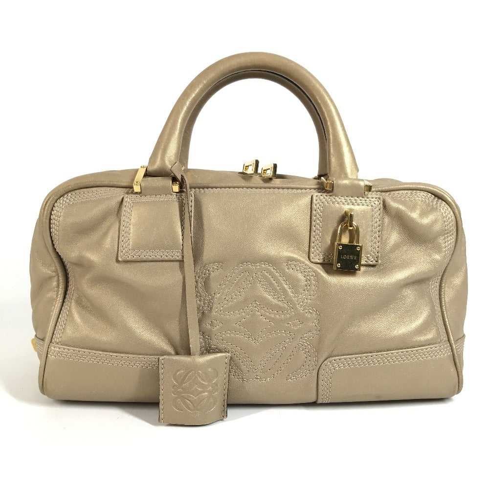 LOEWE アマソナ28 アマソナ 28 カバン トートバッグ ハンドバッグ レザー ユニセックス ゴールド系