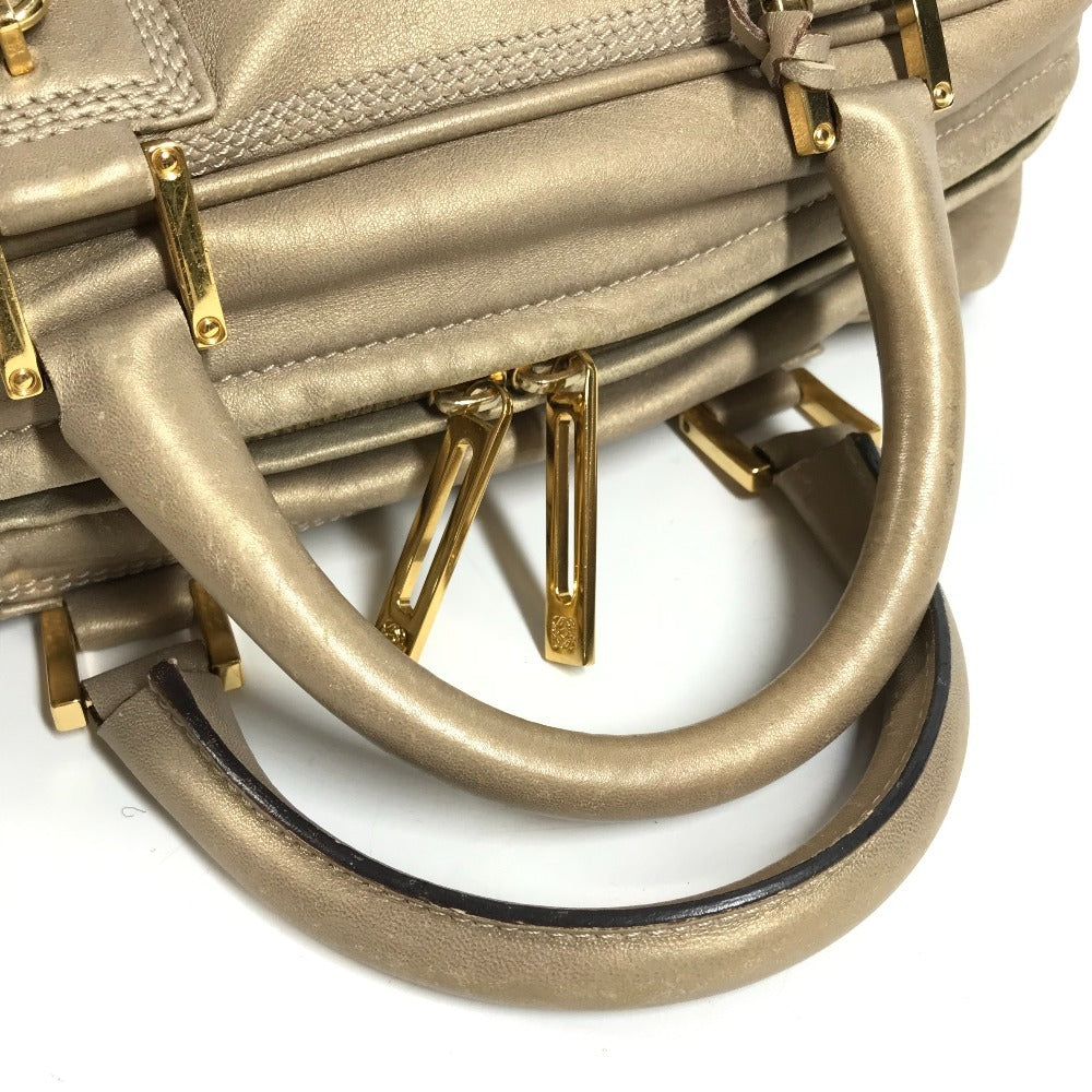 LOEWE アマソナ28 アマソナ 28 カバン トートバッグ ハンドバッグ レザー ユニセックス ゴールド系