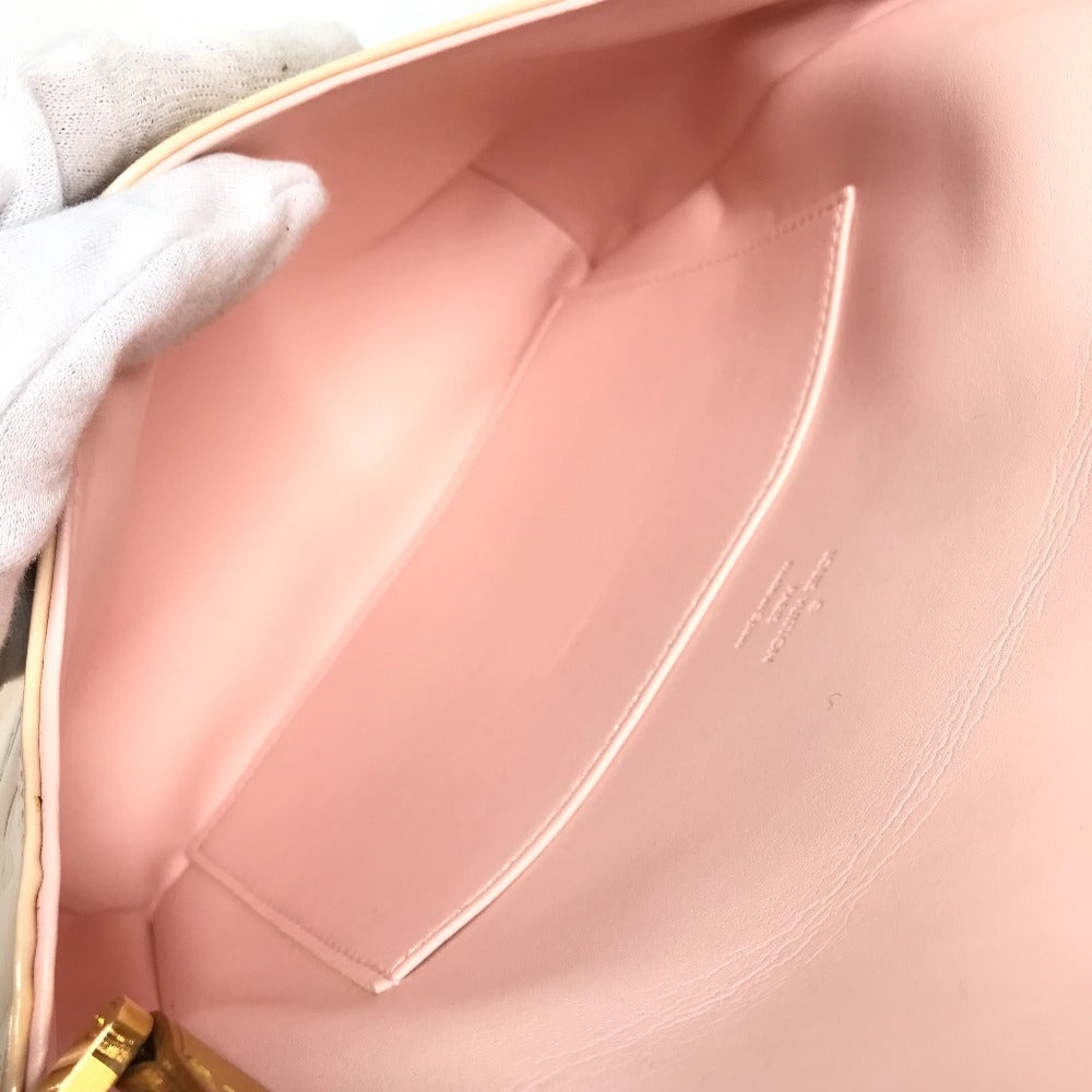 LOUIS VUITTON M91070 Monogram Vernis Thompson Street Shoulder Bag Flap Shoulder Bag Monogram Vernis Canvas Women's Marshmallow Pink