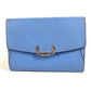 CARTIER Logo Coin Purse Wallet Coin Purse Card Case Leather Unisex Blue