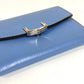 CARTIER Logo Coin Purse Wallet Coin Purse Card Case Leather Unisex Blue