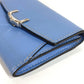 CARTIER Logo Coin Purse Wallet Coin Purse Card Case Leather Unisex Blue