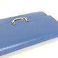 CARTIER Logo Coin Purse Wallet Coin Purse Card Case Leather Unisex Blue