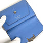 CARTIER Logo Coin Purse Wallet Coin Purse Card Case Leather Unisex Blue