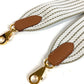 HERMES Bandouliere Sangles Cordage Accessory Shoulder Strap Leather/Canvas Unisex Barriere/Grain/Gold White
