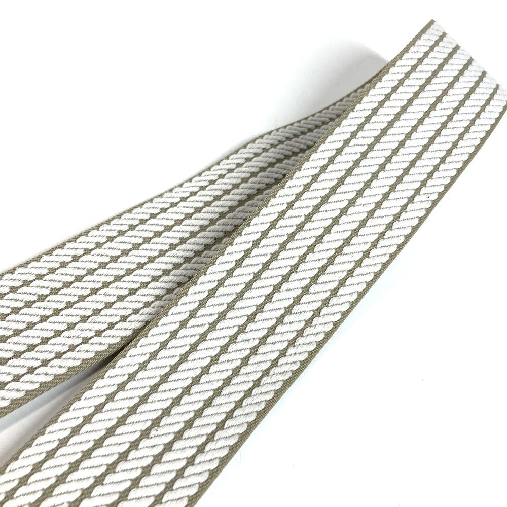 HERMES Bandouliere Sangles Cordage Accessory Shoulder Strap Leather/Canvas Unisex Barriere/Grain/Gold White