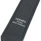 HERMES Bandouliere Tressage de Cuir Shoulder Strap Epsom Unisex Black