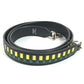HERMES Bandouliere Tressage de Cuir Shoulder Strap Epsom Unisex Black