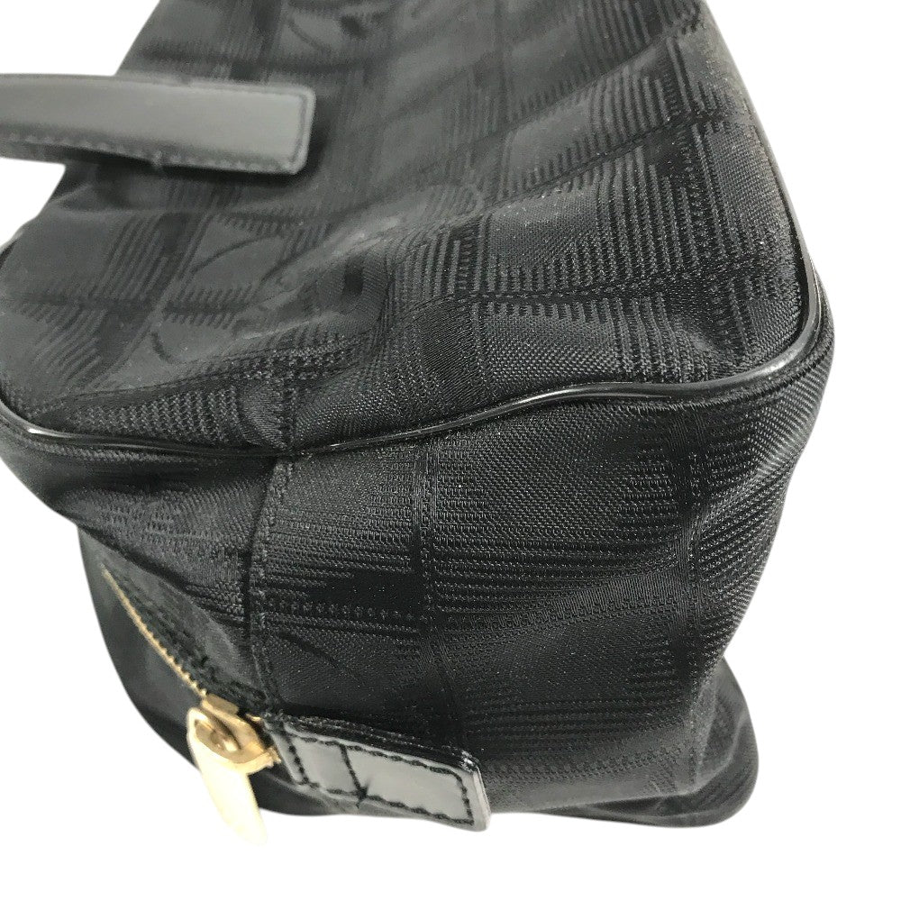 CHANEL A15828 ニュートラベルライン ハンドバッグ カバン ロゴ ミニ ナイロンジャガード レザー ボストンバッグ レザー/ナイロン レディース ブラック