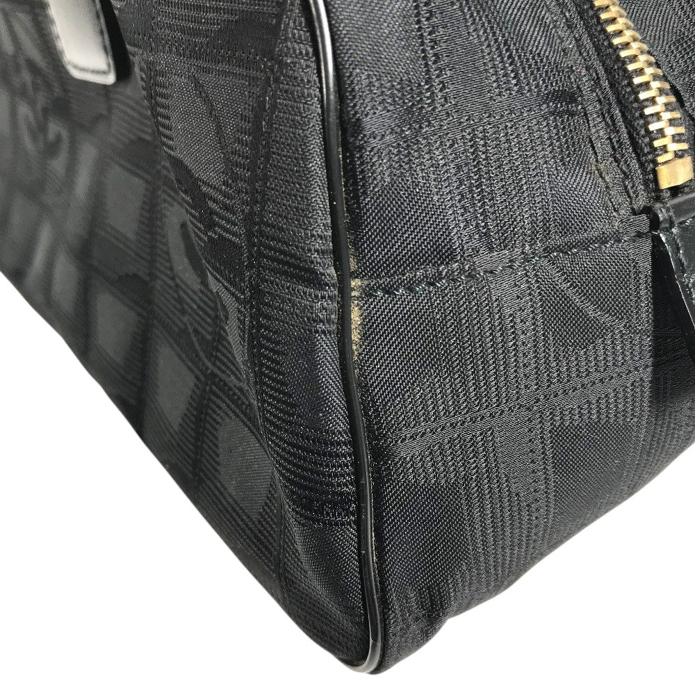 CHANEL A15828 ニュートラベルライン ハンドバッグ カバン ロゴ ミニ ナイロンジャガード レザー ボストンバッグ レザー/ナイロン レディース ブラック
