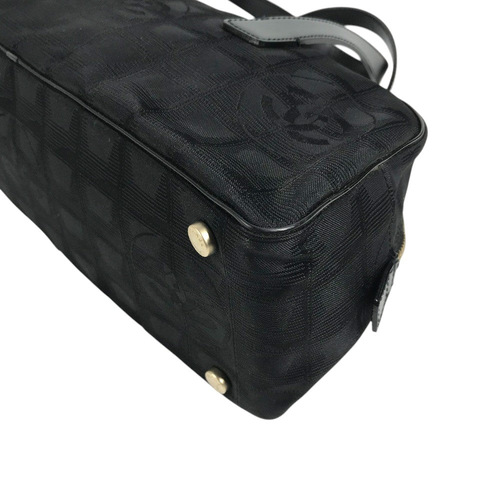 CHANEL A15828 ニュートラベルライン ハンドバッグ カバン ロゴ ミニ ナイロンジャガード レザー ボストンバッグ レザー/ナイロン レディース ブラック