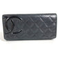 CHANEL A50077 カンボンライン CC ココマーク ロゴ ロングウォレット フラップ 長財布 レザー ユニセックス ブラック