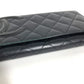 CHANEL A50077 カンボンライン CC ココマーク ロゴ ロングウォレット フラップ 長財布 レザー ユニセックス ブラック