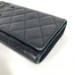 CHANEL A50077 カンボンライン CC ココマーク ロゴ ロングウォレット フラップ 長財布 レザー ユニセックス ブラック