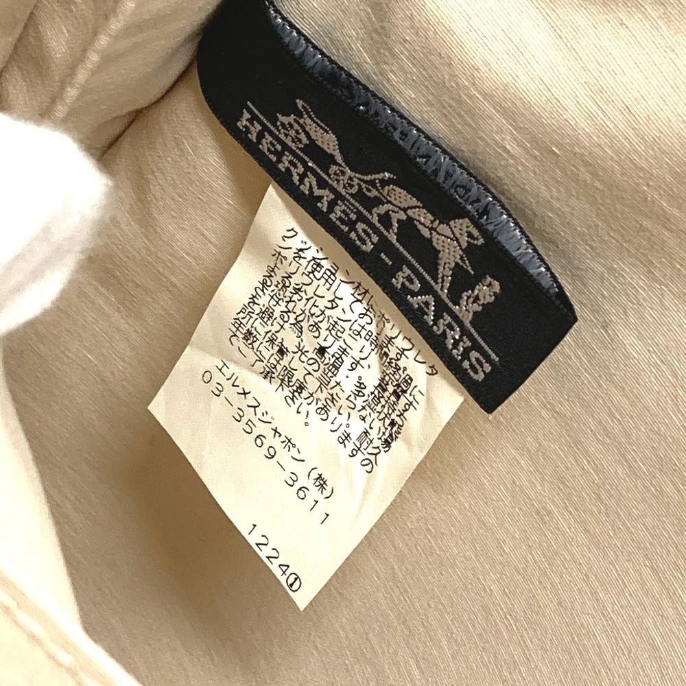 HERMES マザーズバッグ カバン 斜め掛け フラップ ショルダーバッグ コットン ユニセックス ベージュ