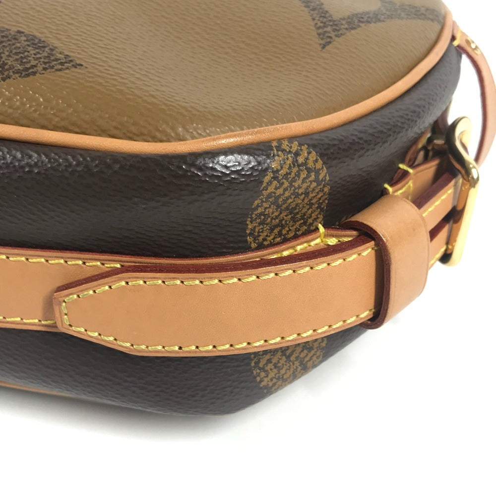 LOUIS VUITTON M44604 ジャイアントモノグラム ボワットシャポースープル ポシェット 丸型 ラウンド 斜め掛け カバン ショルダーバッグ モノグラムジャイアントキャンバス ユニセックス ブラウン