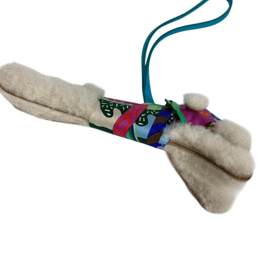 HERMES Buddy Charm Aloha Dog Charm Buddy Bag Charm Silk Unisex Multicolor