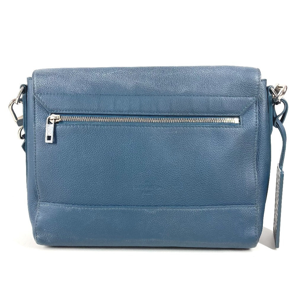 LOUIS VUITTON M21363 LV アエログラム テイクオフ メッセンジャー 斜め掛け カバン フラップ ショルダーバッグ レザー ユニセックス ネイビー