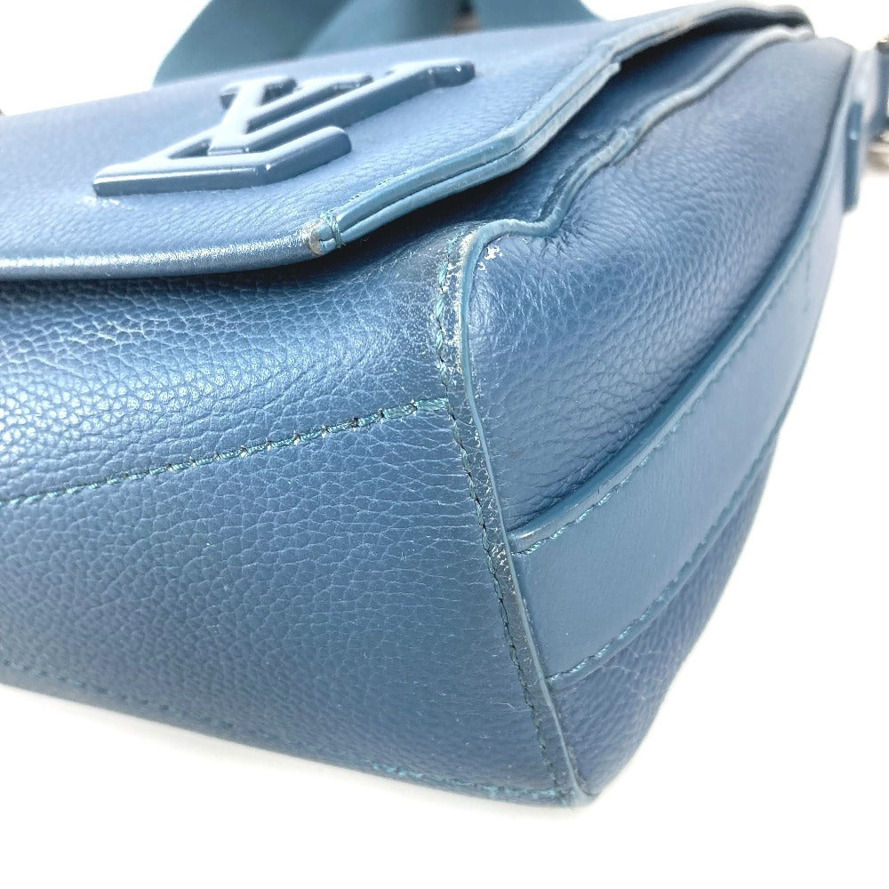 LOUIS VUITTON M21363 LV アエログラム テイクオフ メッセンジャー 斜め掛け カバン フラップ ショルダーバッグ レザー ユニセックス ネイビー