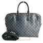 LOUIS VUITTON N48224 Damier Graphite Port Document Jour PDJ Bag Briefcase Handbag Document Bag Business Bag Damier Graphite Canvas Men's Black