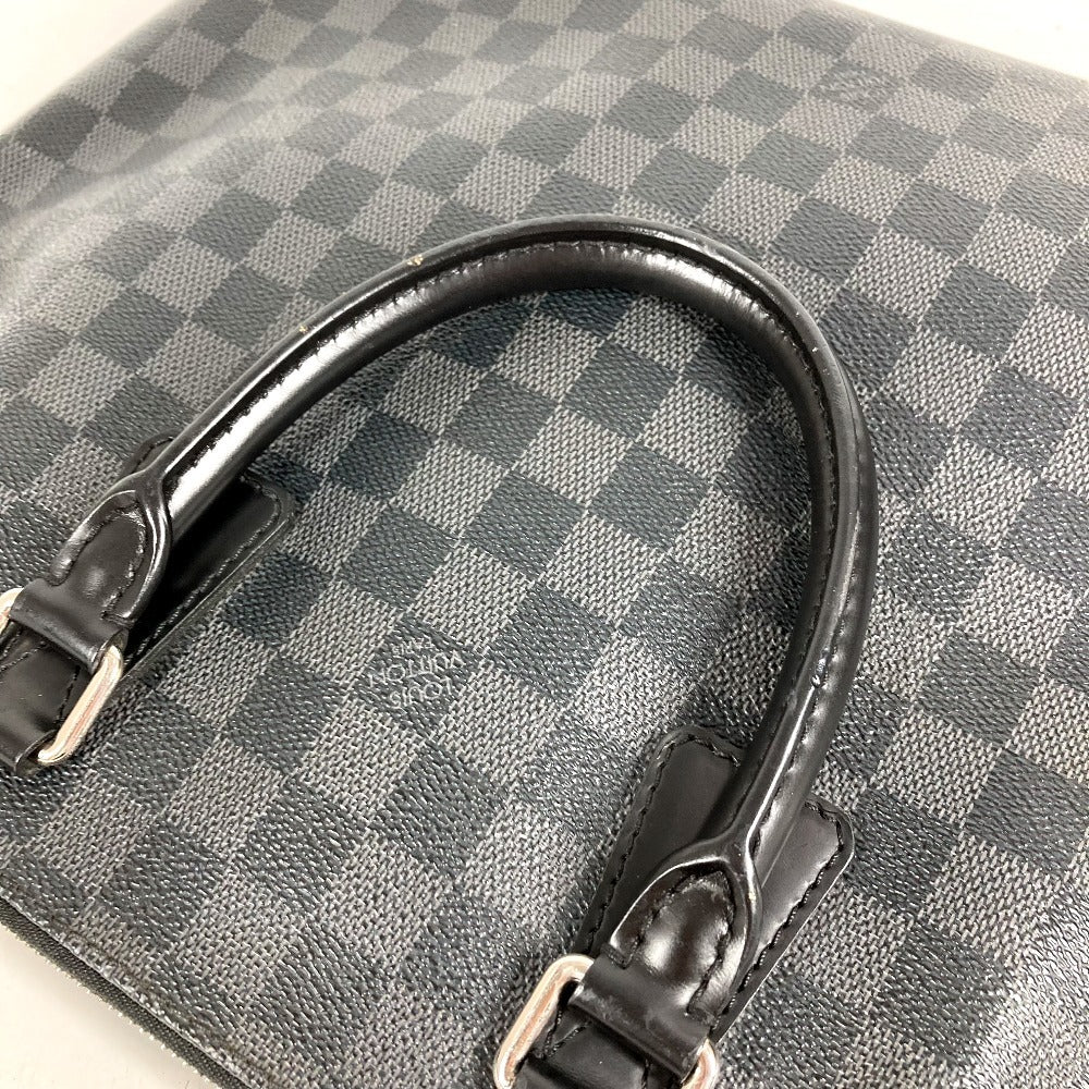LOUIS VUITTON N48224 Damier Graphite Port Document Jour PDJ Bag Briefcase Handbag Document Bag Business Bag Damier Graphite Canvas Men's Black