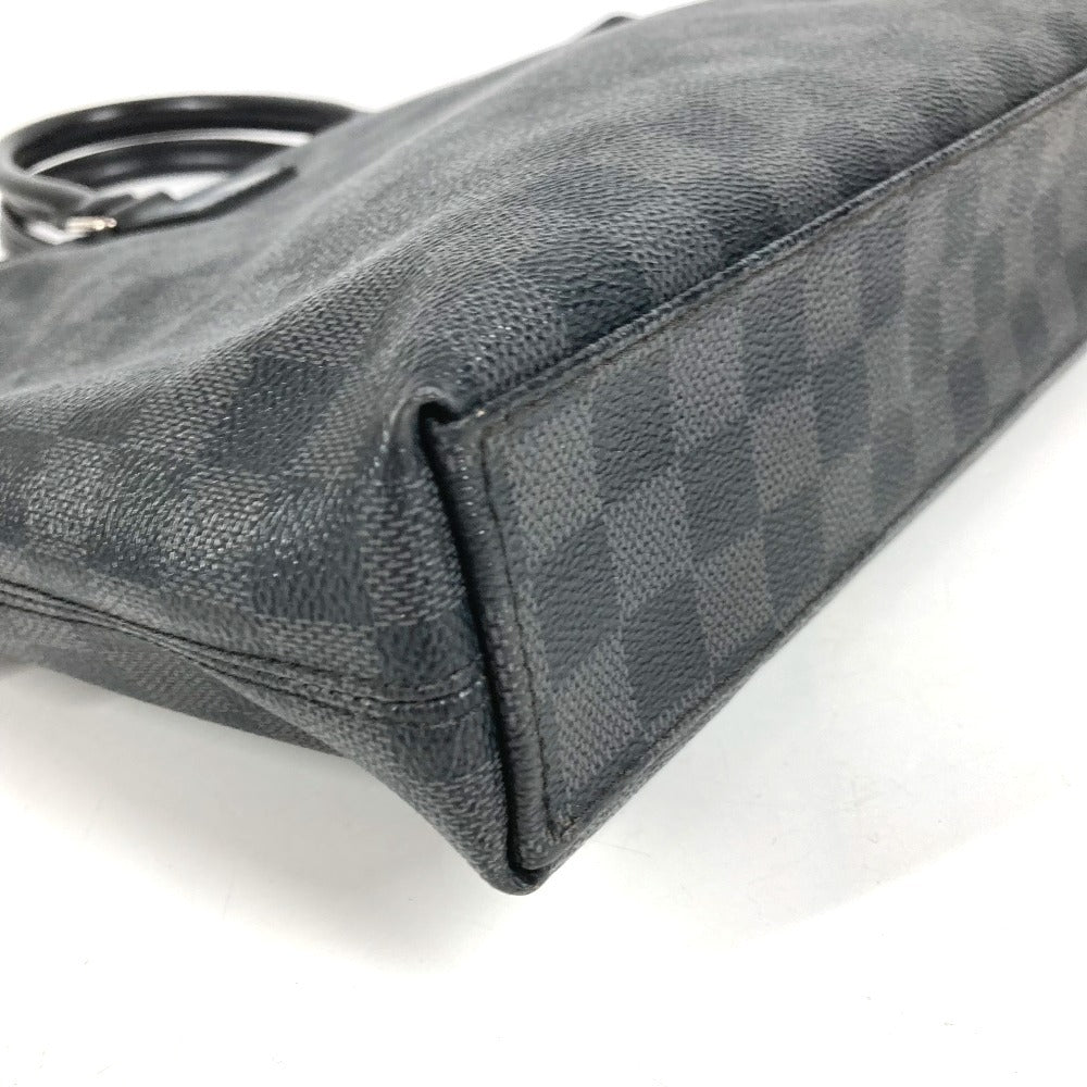 LOUIS VUITTON N48224 Damier Graphite Port Document Jour PDJ Bag Briefcase Handbag Document Bag Business Bag Damier Graphite Canvas Men's Black