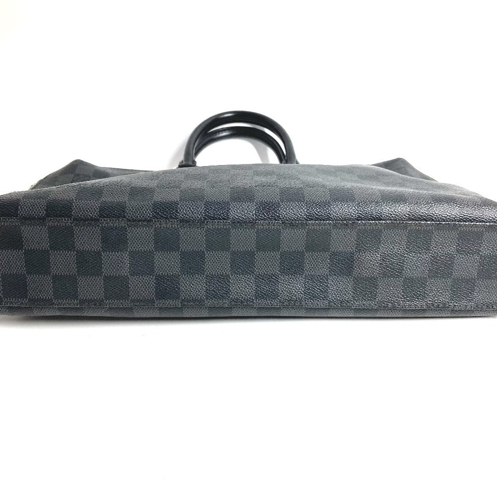 LOUIS VUITTON N48224 Damier Graphite Port Document Jour PDJ Bag Briefcase Handbag Document Bag Business Bag Damier Graphite Canvas Men's Black